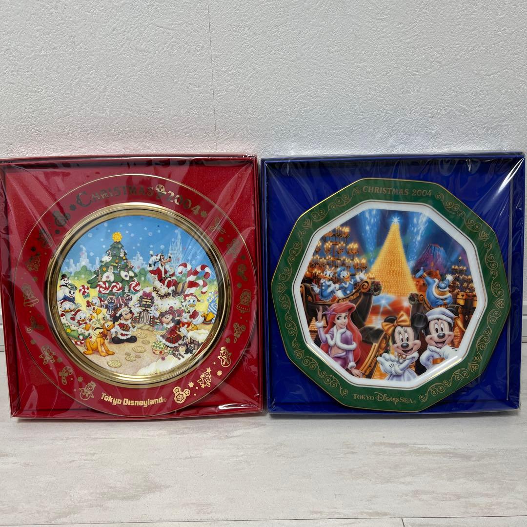 東京ディズニーランド・シー クリスマスプレートセット 2004