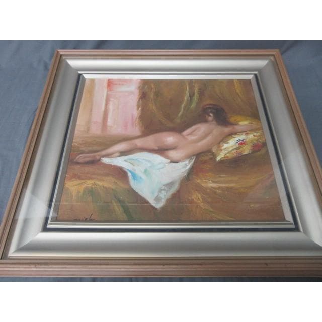 裸婦油絵サインあり [B27949]