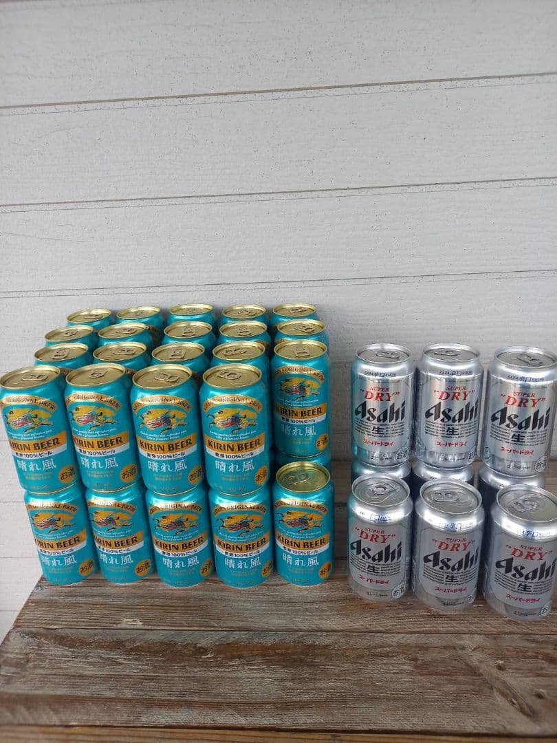 晴れ風　350ml ３９本　スーパードライ　350ml ９本　缶に潰れ凹みあり！